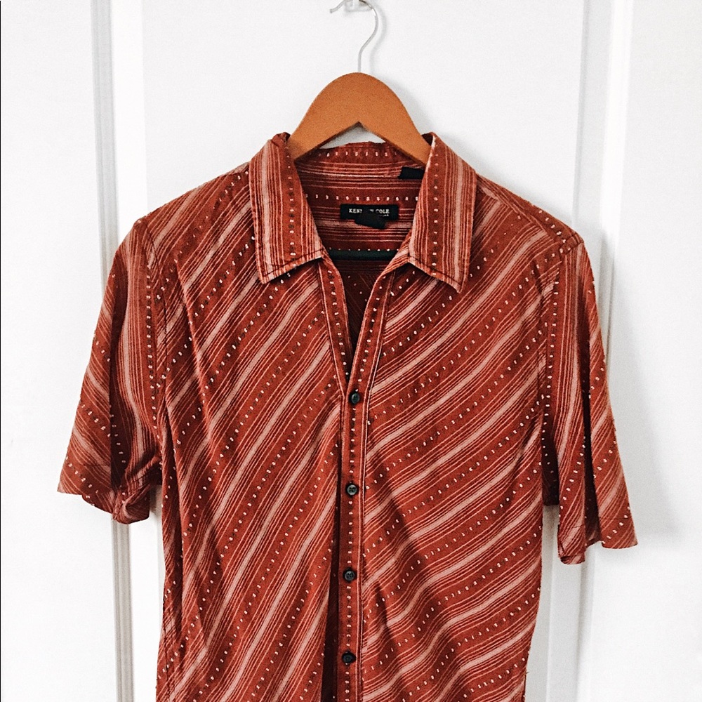 BOHO VINTAGE MOD LINEN TOP UNISEX SMALL/ MED ARTSY